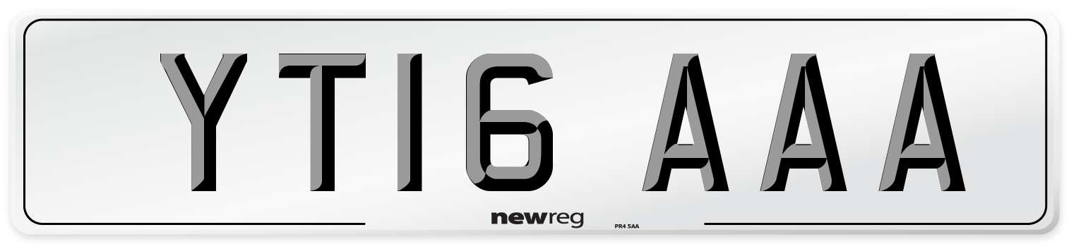 YT16 AAA Number Plate from New Reg